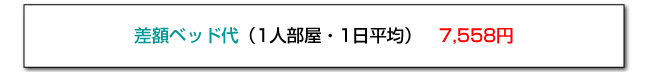 差額ベッド代や諸経費は全額自己負担