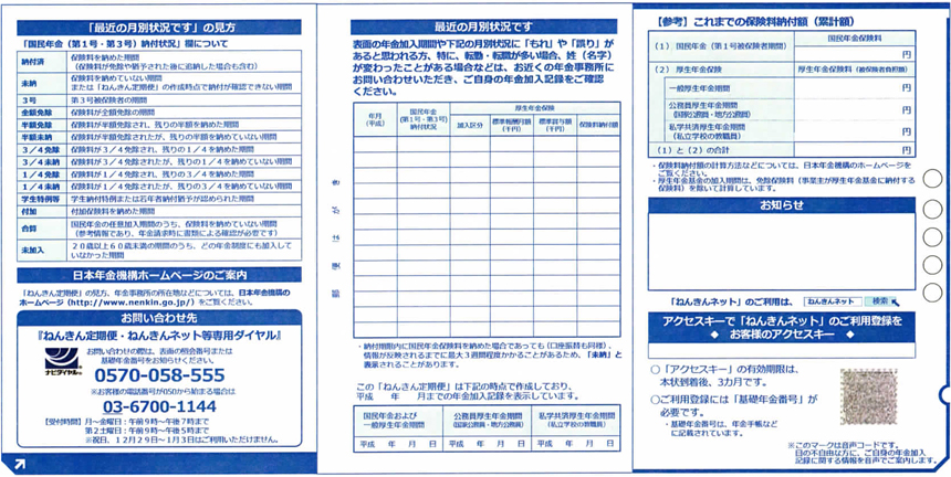 図1-2 平成27年12月以降に送付する「ねんきん定期便」 50歳以上の人