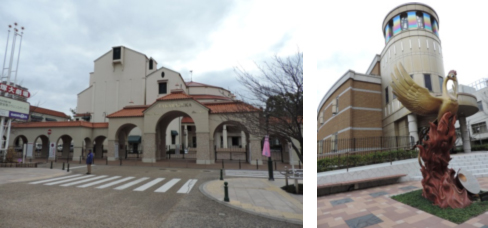 宝塚歌劇場（左）と、宝塚市立手塚治虫記念館（右） 写真2